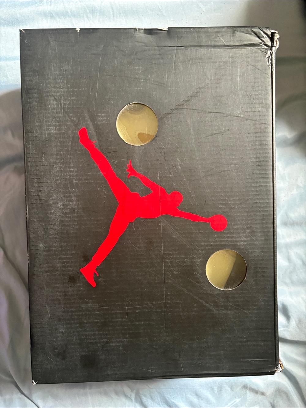 Off-White Black Wall Art with Red Athletic Silhouette